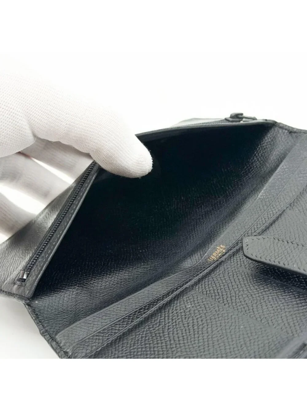 Hermes Bearn Classic Veau Epsom Black Bifold Wallet